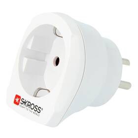 Cestovní adaptér SKROSS pro použití v Dánsku, typ K bílý

