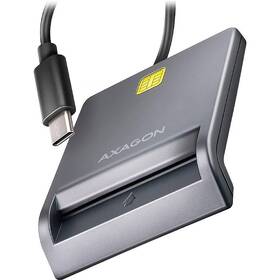 Čtečka eObčanek Axagon Smart card FlatReader / USB 2.0 / 1,2m šedá

