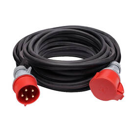 Kabel prodlužovací Solight 1 zásuvka, 400V/32A, 25m černý

