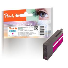 Inkoustová náplň Peach HP 951XL, 1845 stran purpurová

