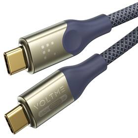 Kabel Voltme Powerlink Utron Series USB-C/USB-C, CTC 5A/240W 1,2m šedý/modrý

