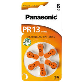 Baterie do naslouchadel Panasonic PR13, blistr 6ks 

