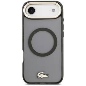 Kryt na mobil Lacoste Frosted Finish Gold Logo MagSafe na Apple iPhone Air černá barva
