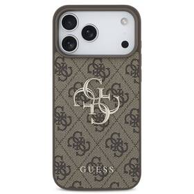Kryt na mobil Guess 4G Metal Logo na Apple iPhone 18 Pro hnědý

