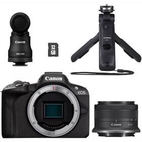 Digitální fotoaparát Canon R50 + RF-S 18-45 mm IS STM CREATOR KIT černá barva
