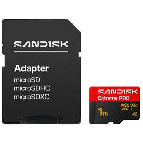 Paměťová karta SANDISK 1TB UHS-I U3 (250R/170W) + SD apaptér 


