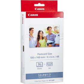 Fotopapír Canon KP36IP,10x15 cm, 36 listů pro Selphy bílá barva

