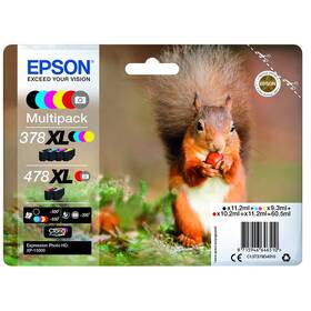 Inkoustová náplň Epson 378XL/478XL, 200/500/4x830 stran vícebarevná

