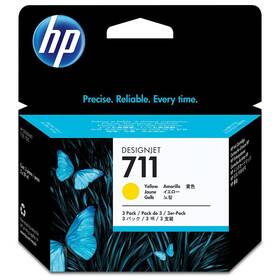 Inkoustová náplň HP 711, 3x29 ml žlutá

