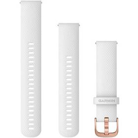 Řemínek Garmin Quick Release (20 mm), silikonový bílý/rose gold

