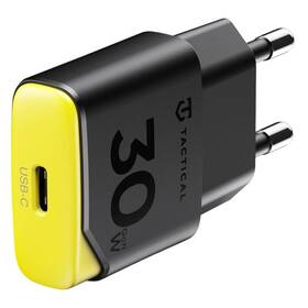 Nabíječka do sítě Tactical Minimi GaN 30W, 1×USB-C černá/žlutá

