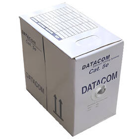 Kabel DATACOM UTP Cat.5e, PVC, box 305 m šedý


