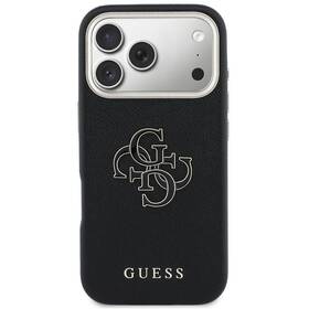 Kryt na mobil Guess PU Resin Logo na Apple iPhone 17 Pro Max černý


