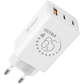 Nabíječka do sítě Obal:Me USB-A/2xUSB-C GaN 65W bílá

