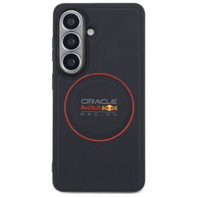 Kryt na mobil Red Bull PU Leather Meshed Red Ring Magnetic na Samsung Galaxy S26 tmavě modrý

