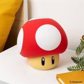 Dekorativní LED Paladone Super Mario světlo SquishyGlo Houba bílé/červené

