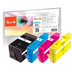 Inkoustová náplň Peach HP 903XL, MultiPac, 4x 910 stran vícebarevná

