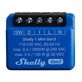 Modul Shelly Shelly Gen3 1 Mini, spínací modul, WiFi 

