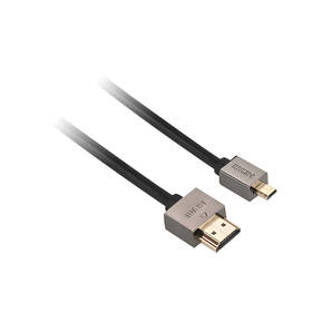 Kabel GoGEN HDMI / HDMI micro, 1,5m, v1.4, pozlacený, High speed, s ethernetem černý

