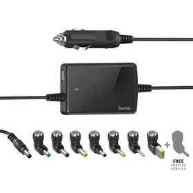 Napájecí adaptér Hama univerzální pro notebook do auta, 15-19 V, 70 W, slim 

