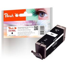 Inkoustová náplň Peach Canon PGI-570XL, 510 stran černá

