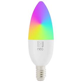 Chytrá žárovka IMMAX NEO SMART LED E14 6W RGB+CCT barevná a bílá, stmívatelná, WiFi 

