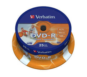 Disk Verbatim DVD-R 4.7GB, 16x, 25cake 
