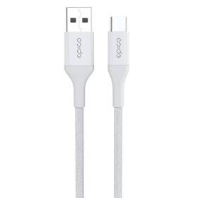 Kabel Epico USB-A/USB-C, PD 18 W, 0,3 m bílý

