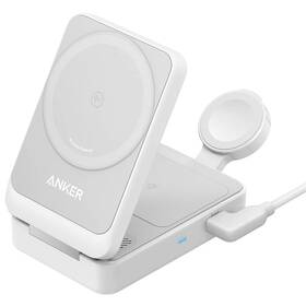 Bezdrátová nabíječka Anker MagGo 3v1 15W bílá barva
