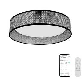 Stropní svítidlo IMMAX NEO LITE LONA, 36W, CCT, Wi-Fi, TUYA, BEACON, prům. 45,5cm černé/bílé

