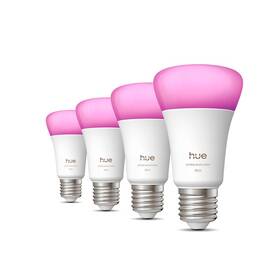 Chytrá žárovka Philips Bluetooth, E27, 810 lm, White and Color Ambiance (4 ks) 

