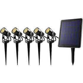 Venkovní svítidlo RETLUX solar set 5X WW černé

