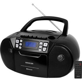 Radiomagnetofon s CD Sencor SPT 3907 B černá barva

