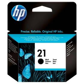 Inkoustová náplň HP 21, 150 stran černá

