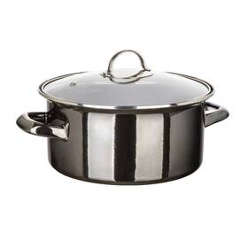 Hrnec s poklicí BANQUET METALLIC Black 22 cm, 3,75 l černý


