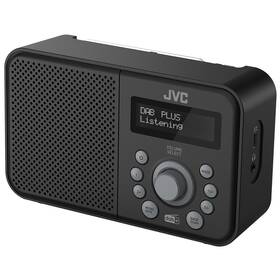 Radiopřijímač s DAB+ JVC RA-E313B-DAB černá barva
