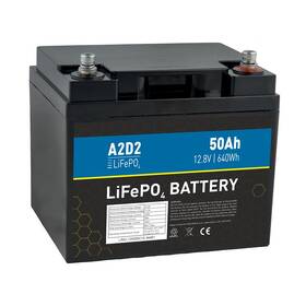 Akumulátor Avacom A2D2 baterie LiFePO4 12,8V 50Ah M6 (REPT cells) černý

