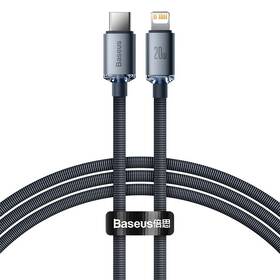 Kabel Baseus Crystal Shine Series USB-C/Lightning 20W 1,2m černý

