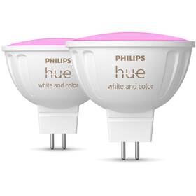 Chytrá žárovka Philips 6,3 W, MR16, GU5,3, White and Color Ambiance, 2 ks 


