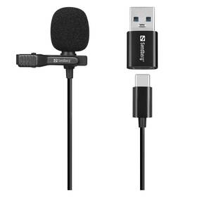 Mikrofon Sandberg Streamer Clip USB černý

