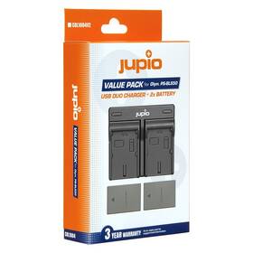 Baterie Jupio 2× BLS5 / BLS50 1210 mAh + duální nabíječka (Olympus) černá

