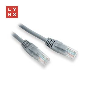 Kabel Lynx UTP patch Cat5e, PVC, CCA, 10m šedý

