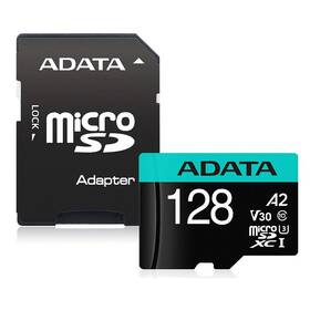 Paměťová karta ADATA MicroSDXC 128GB (100R/80W) + adaptér 
