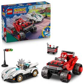 Stavebnice LEGO® Sonic the Hedgehog™ 77118 Silver a jeho auto vs. Knuckles a jeho monster truck 

