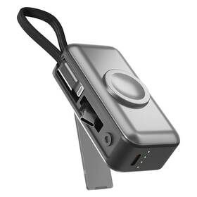 Powerbanka Spello by Epico ForcePack Mini 2in1 5000mAh, s nabíjením hodinek a stojánkem SP09 šedá

