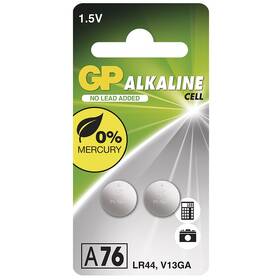 Baterie alkalická GP LR44, A76F, blistr 2ks 

