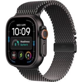 Chytré hodinky Apple GPS + Cellular 49 mm černý titan, černý titanový milánský tah - L 

