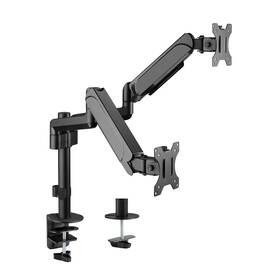Držák Gembird MA-DA2P-01, dual, pro monitor, naklápěcí, pro úhlopříčky 17"-32”, nosnost 9kg černý

