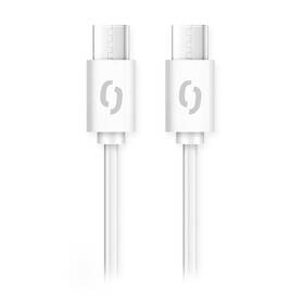 Kabel Aligator Power 60W, USB-C/USB-C, 3A, 1m bílý

