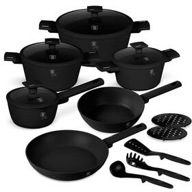 Sada nádobí Berlinger Haus BH-8198 (15 ks) černá barva

